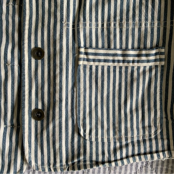 Madewell Shrunken Workwear Jacket in Poppy Stripe - Picture 5 of 8
